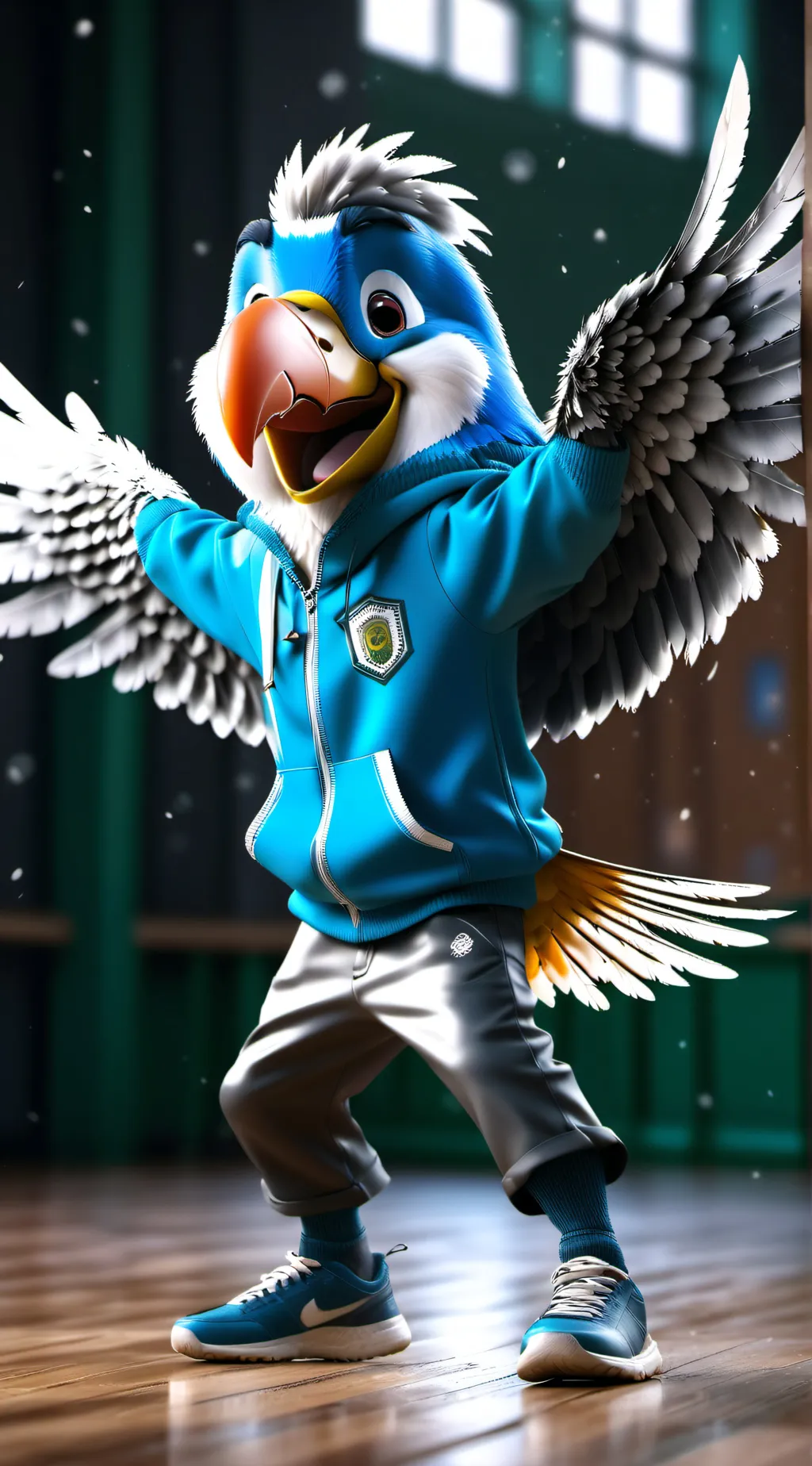 ai character: Feathers background