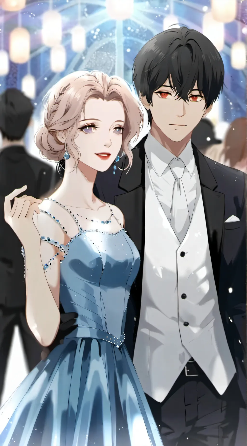 ai character: anime prom background