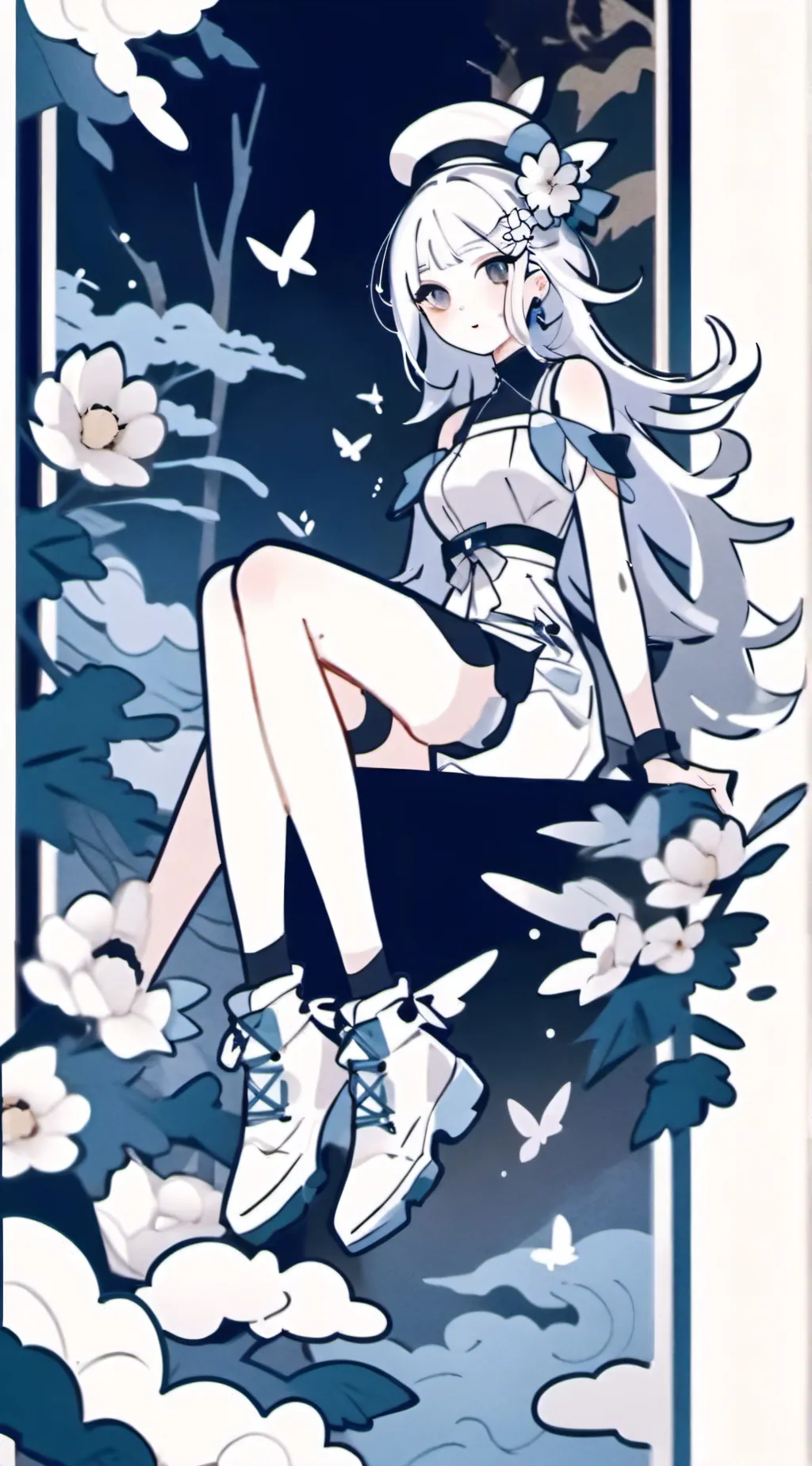 ai character: Moon background