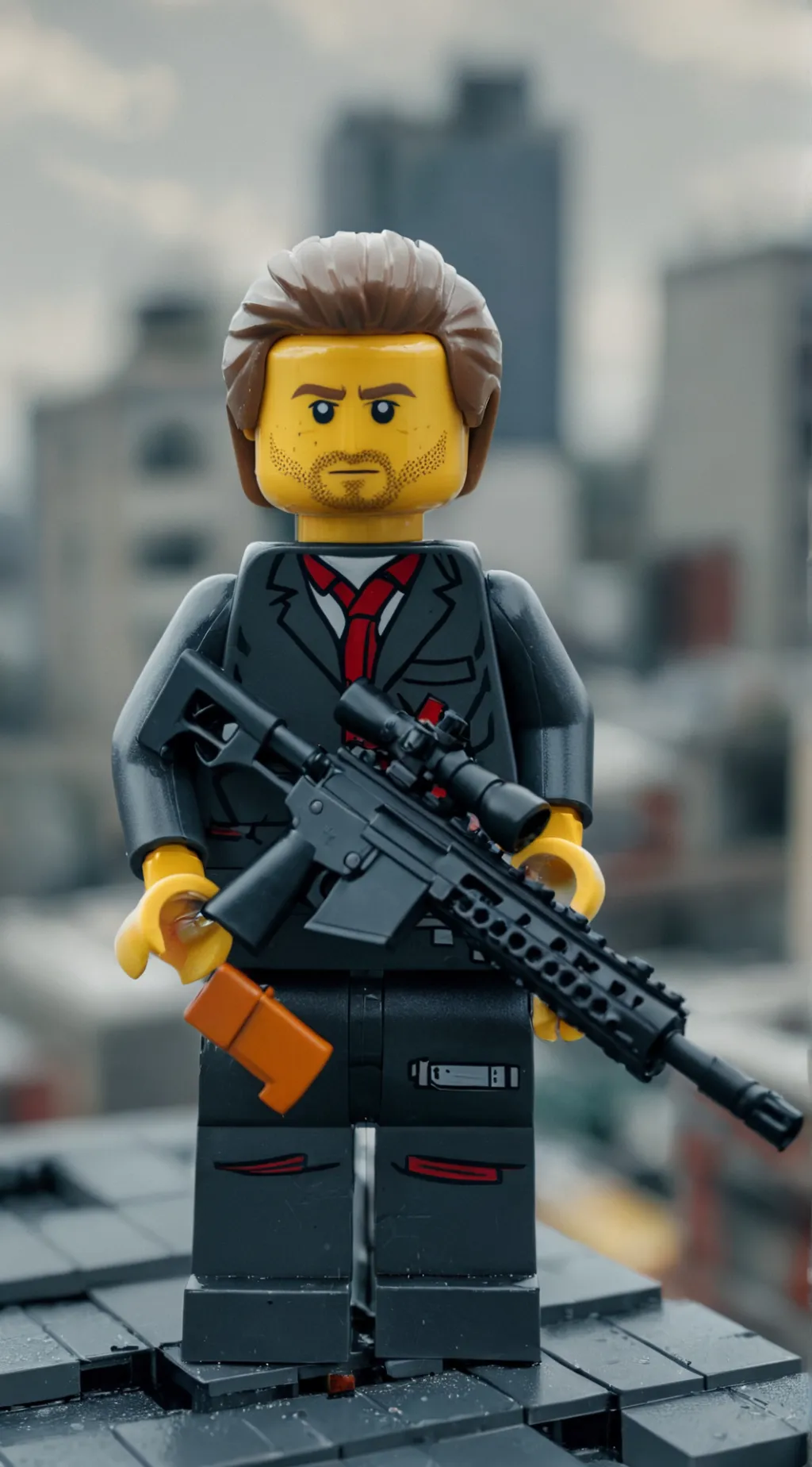 ai character: Lego H!tman background