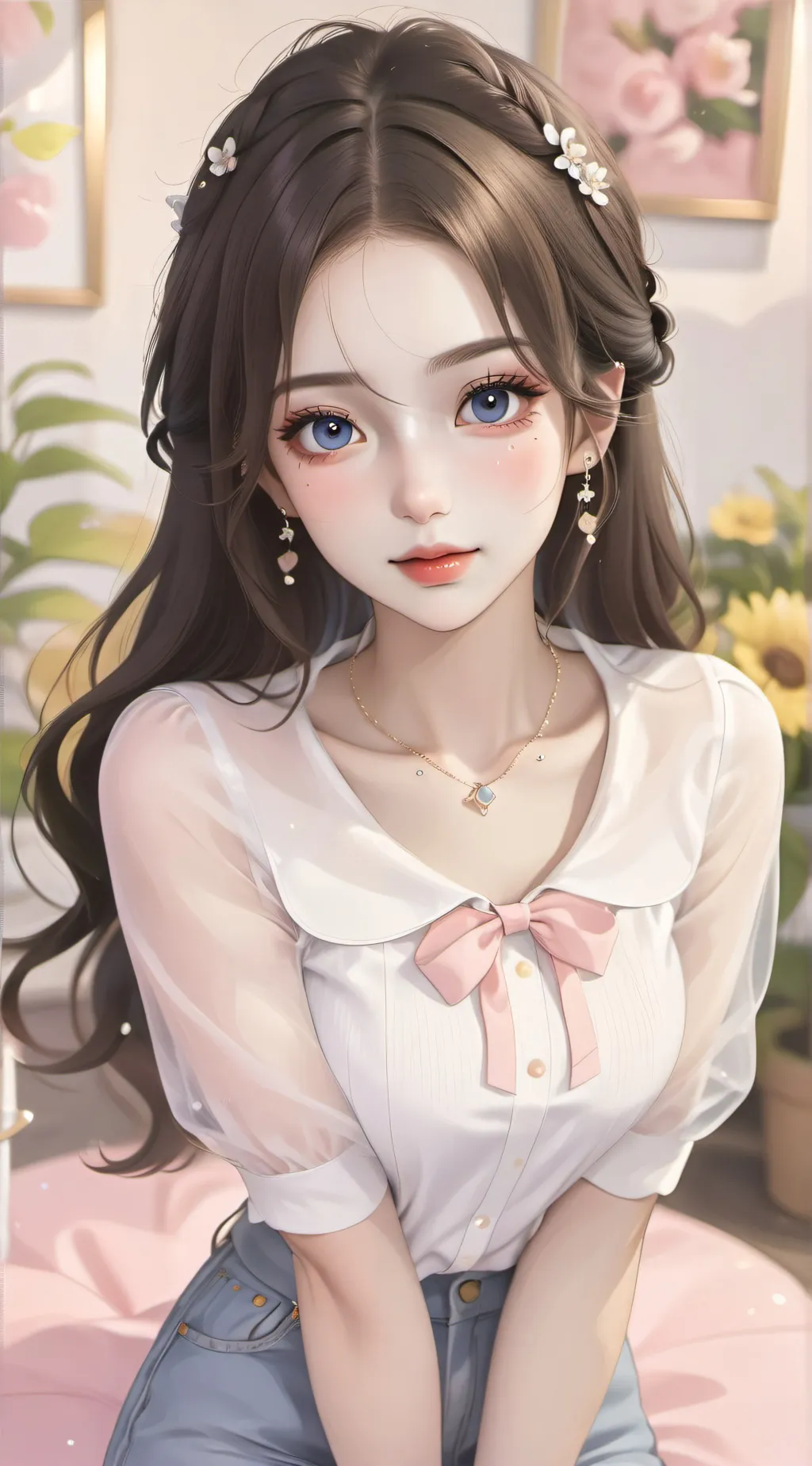 ai character: Miley  background