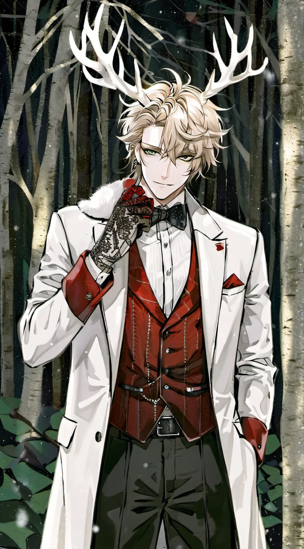 ai character: Alastor&VoxMeeting background