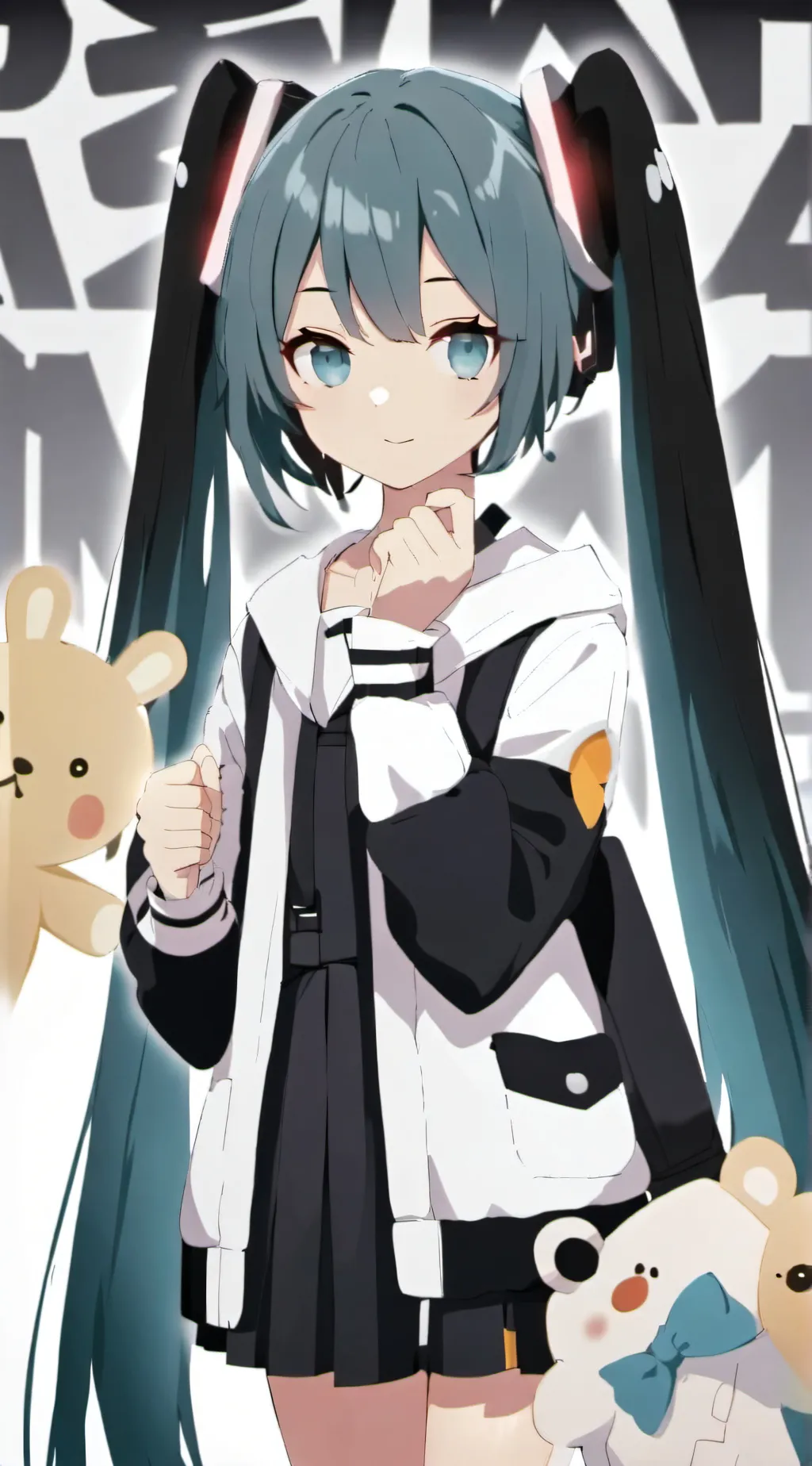 ai character: miku  background