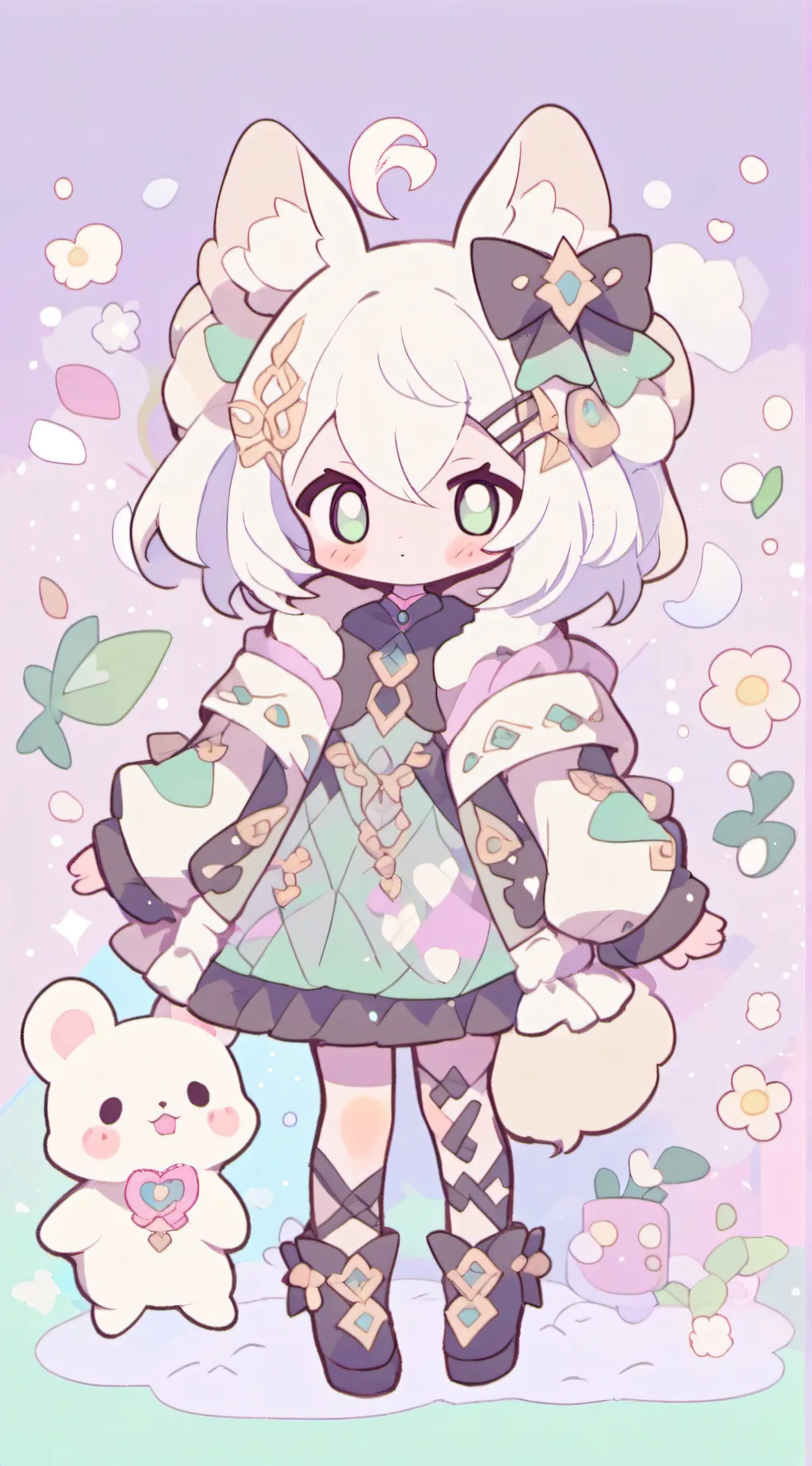 ai character: Furry girl background