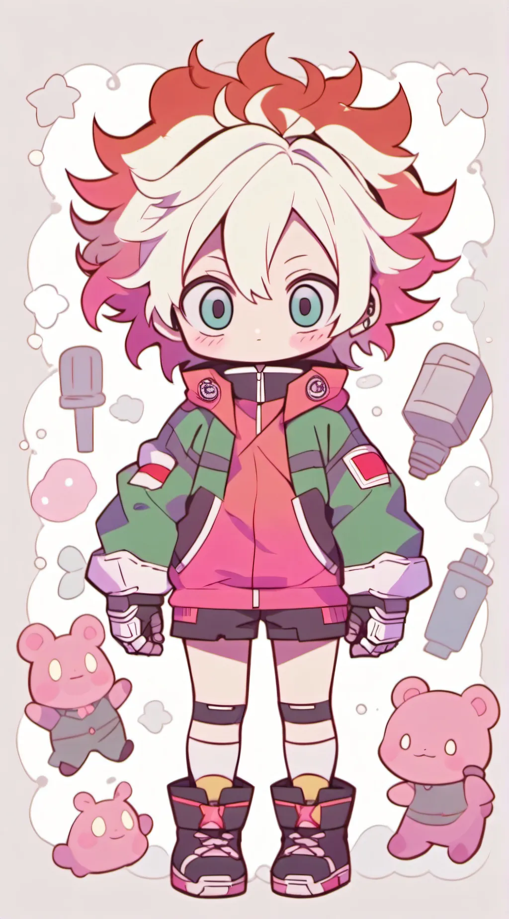 ai character: MHA bungee jumping background