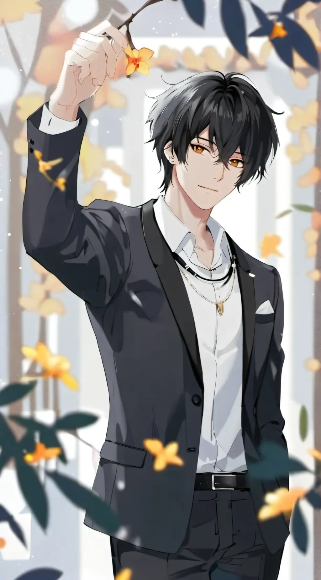 ai character: ッKIM  background