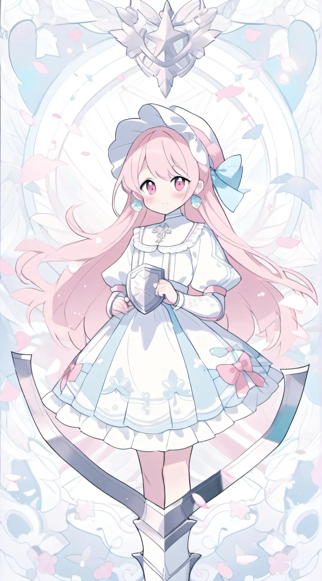 ai character: Austrian shield background