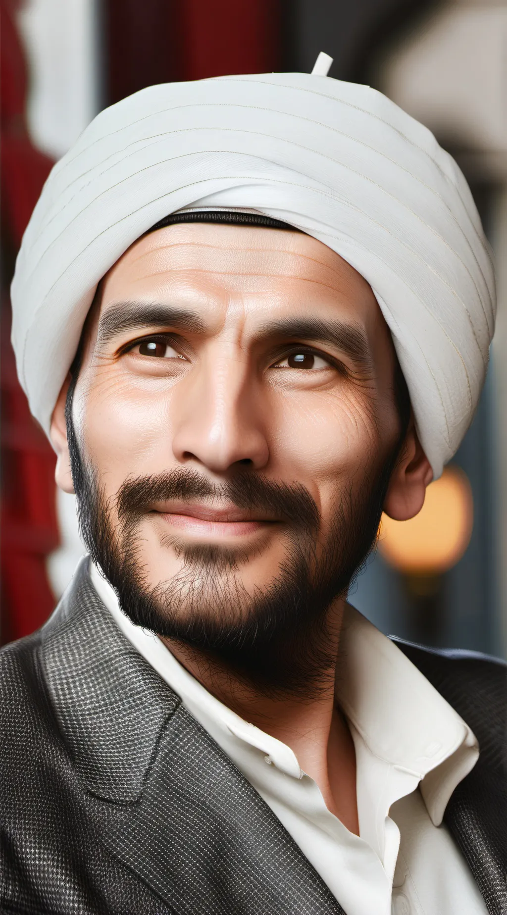 ai character: Father, Christmas background