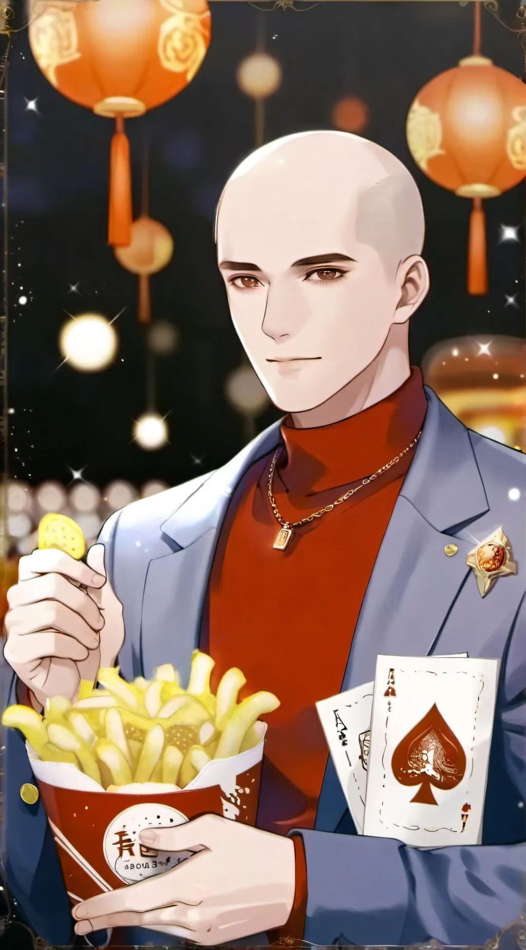 ai character: Saitama background