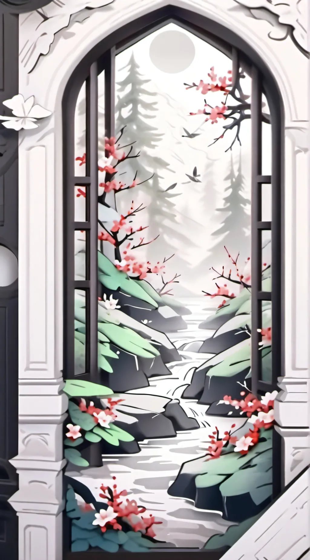 ai character: hungry miss circle background