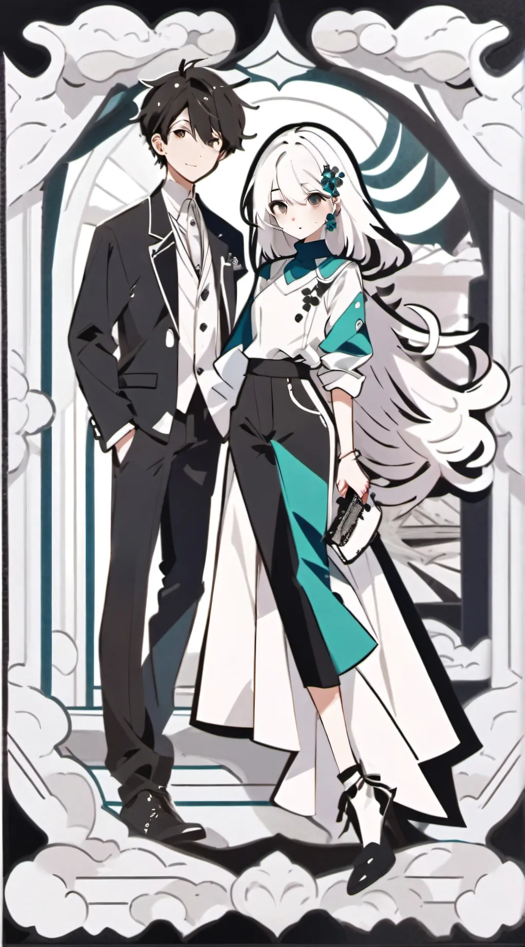 ai character: Number 2 bf gf background