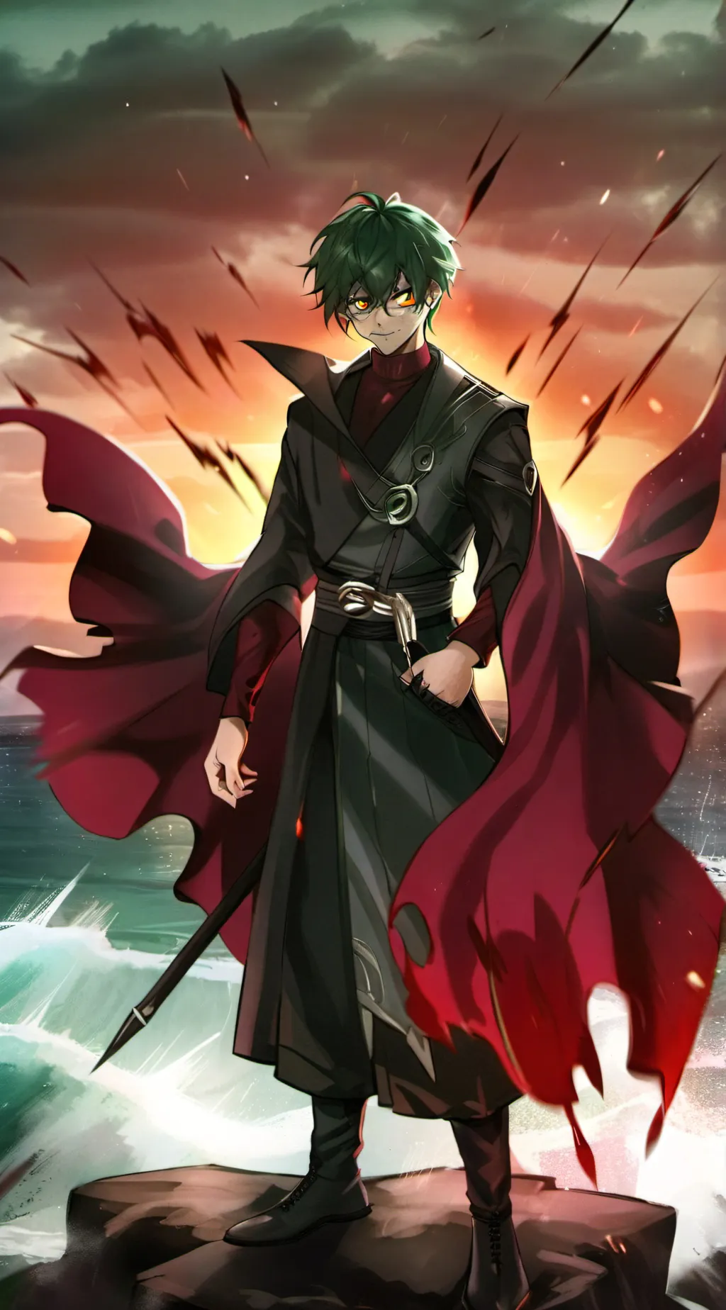 ai character: Villain deku  background