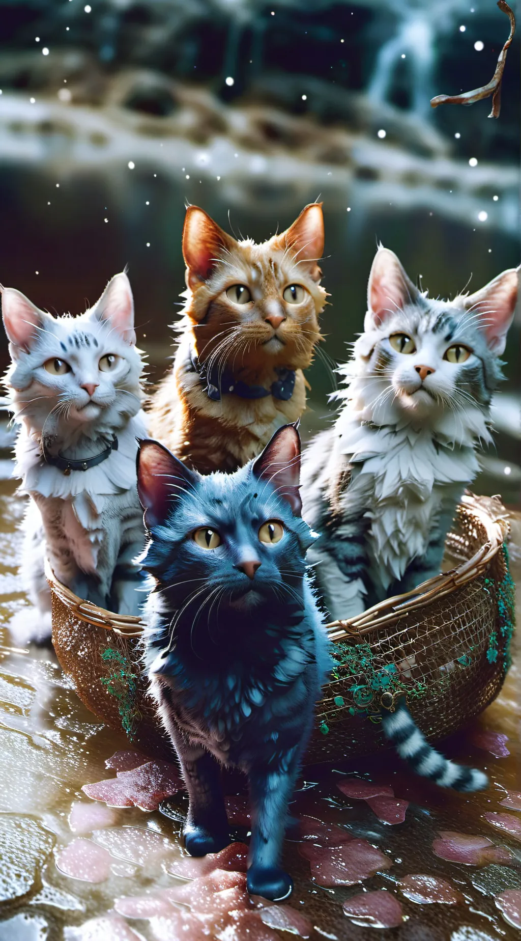 ai character: Poor cat  background