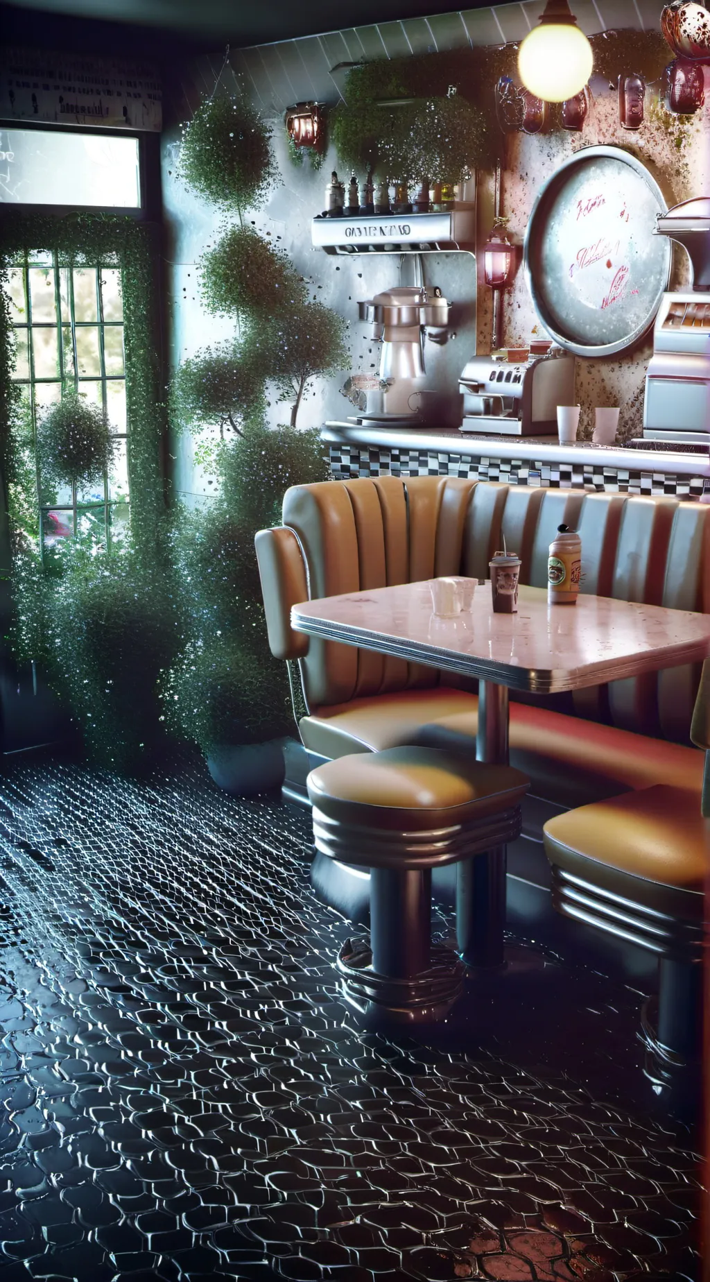 ai character: Mha diner/dinner background