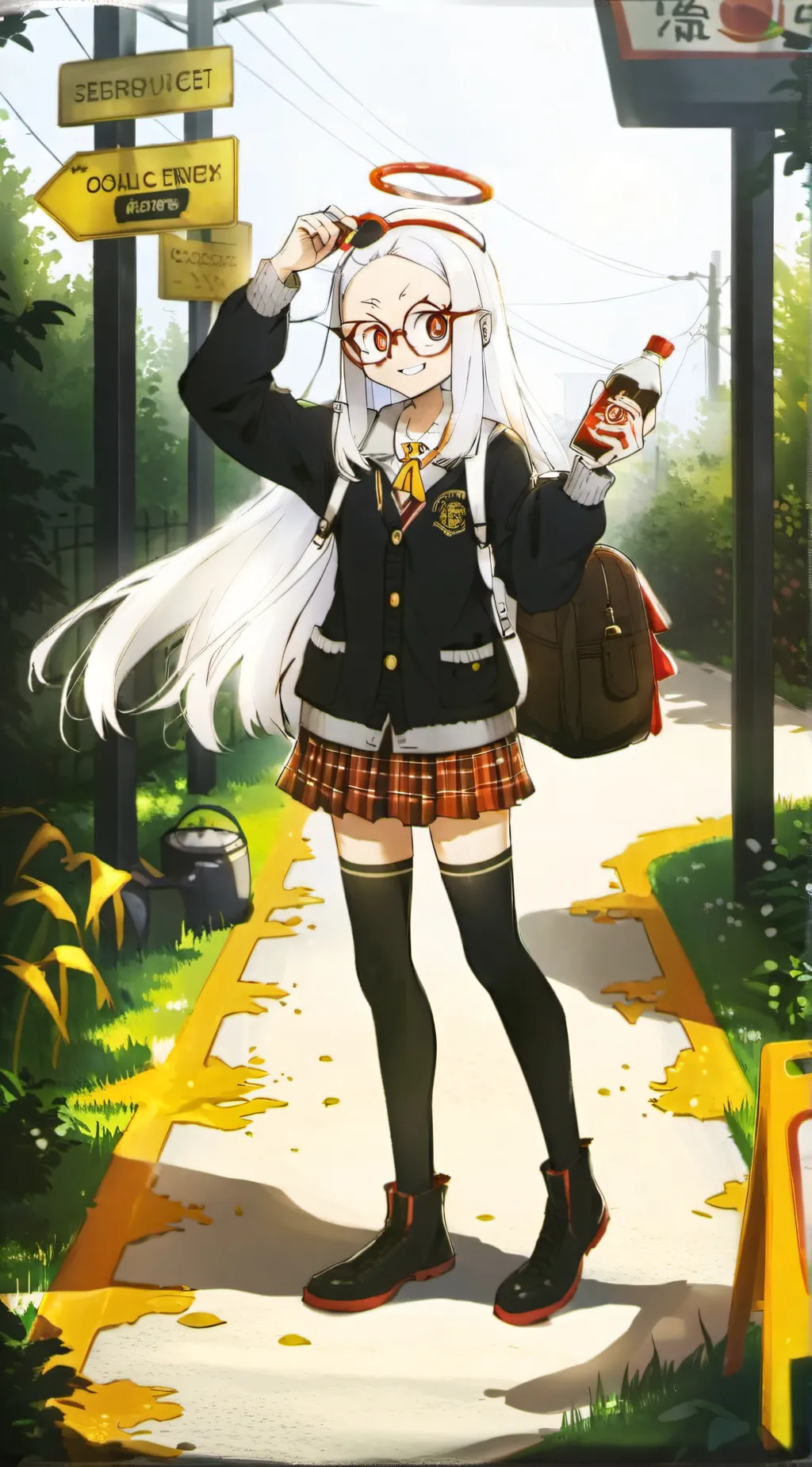 ai character: School asymmetry background