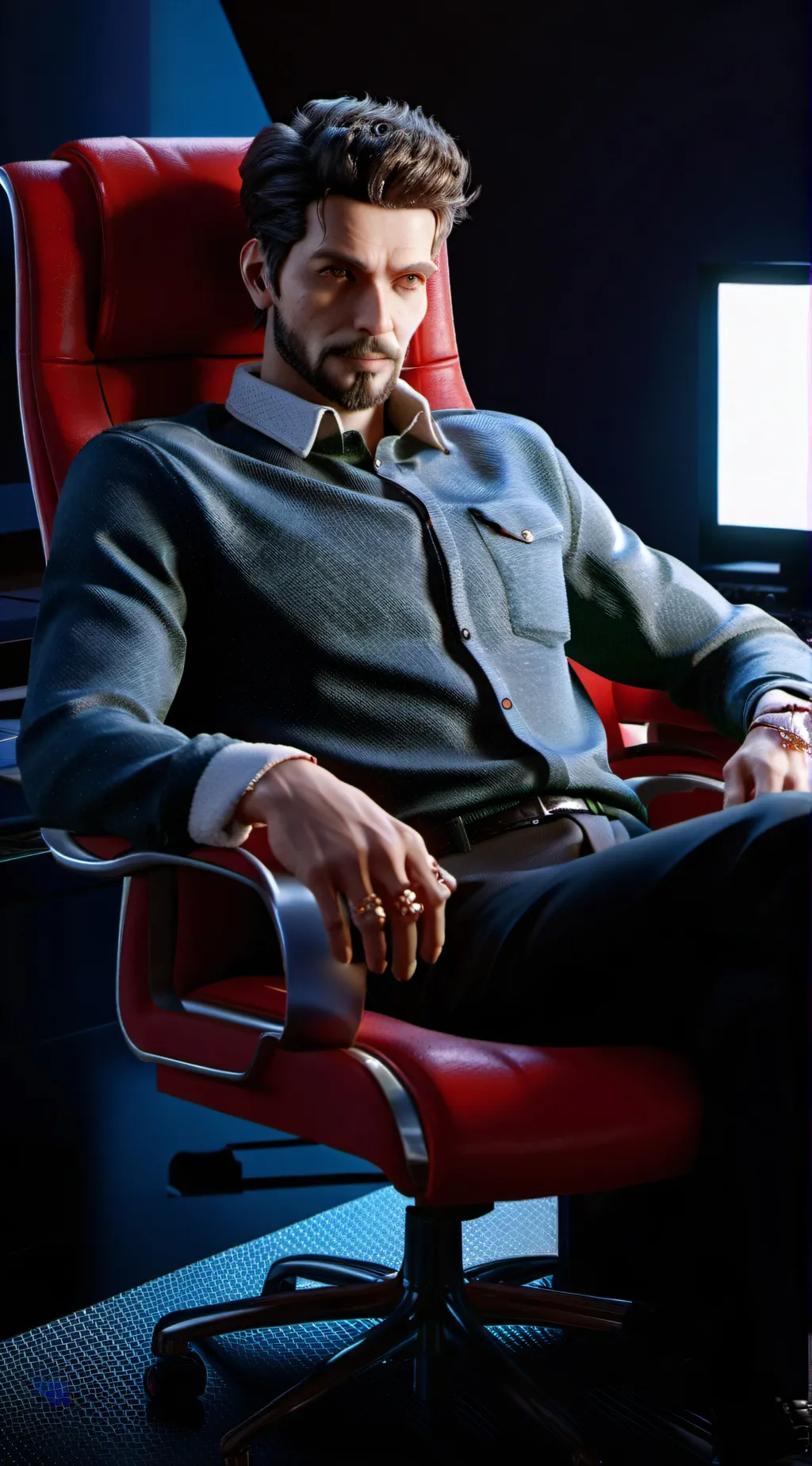 ai character: Boss background