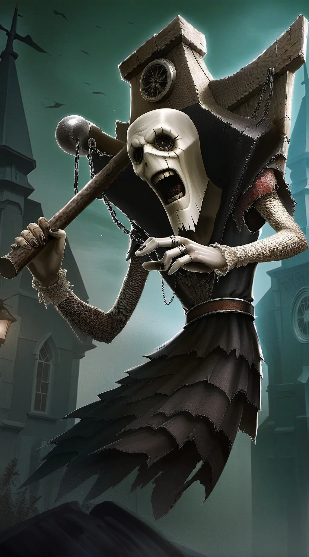 ai character: siren head background