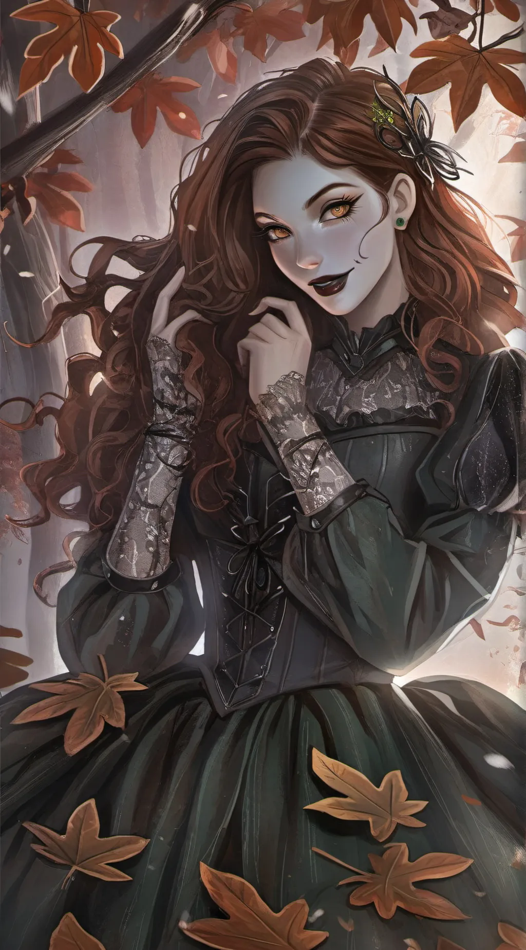 ai character: Autumn  background