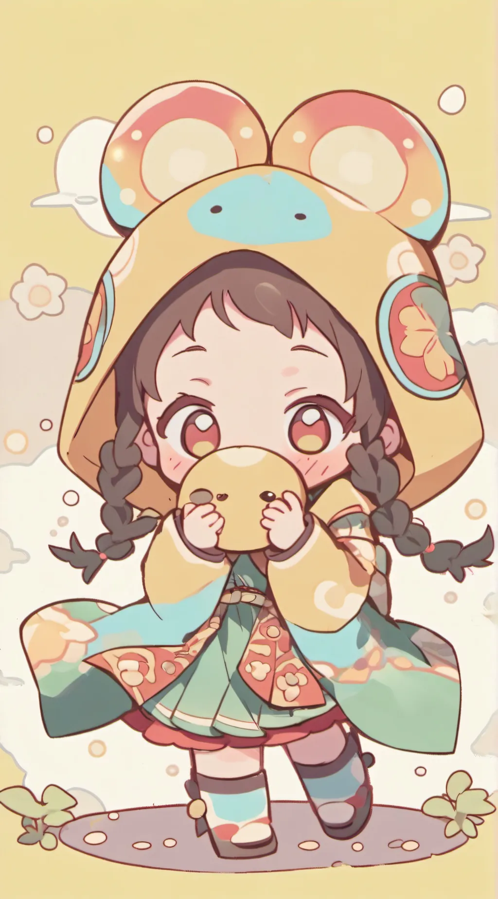 ai character: Amber background