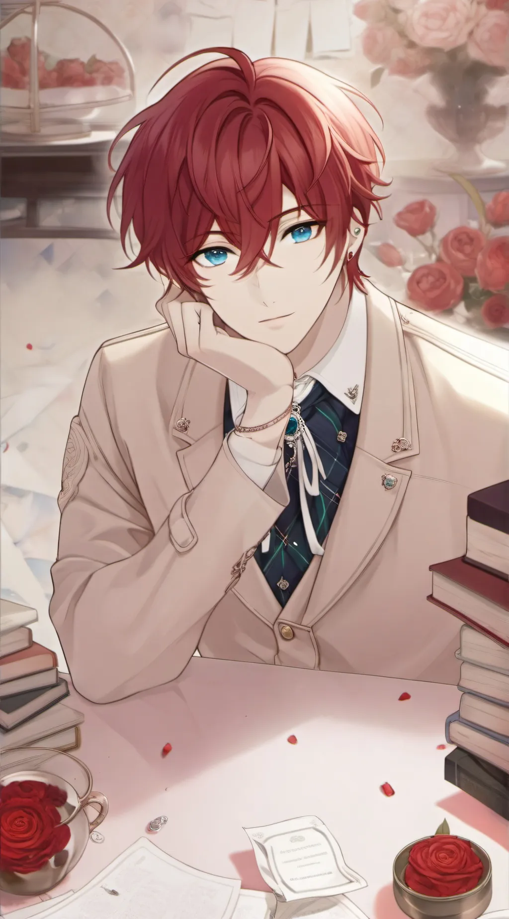 ai character: Adrian Davison  background