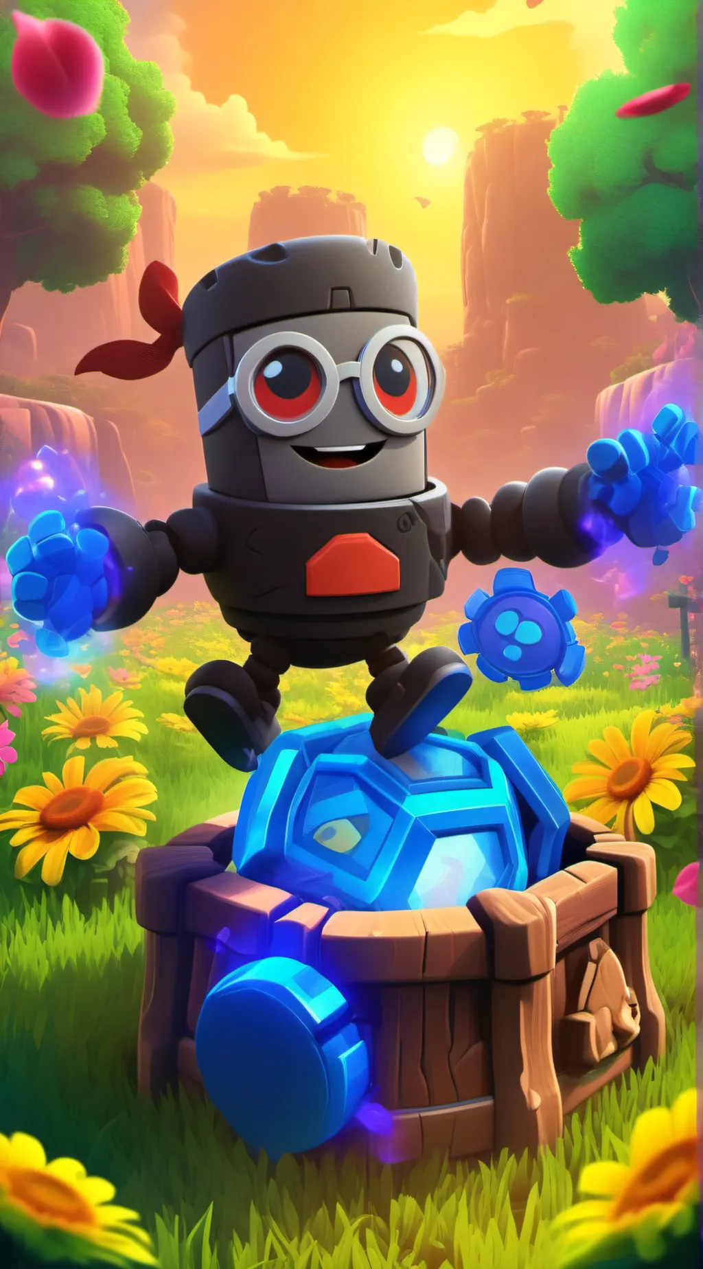 ai character: 🌈😆SPRUNKi😈 background