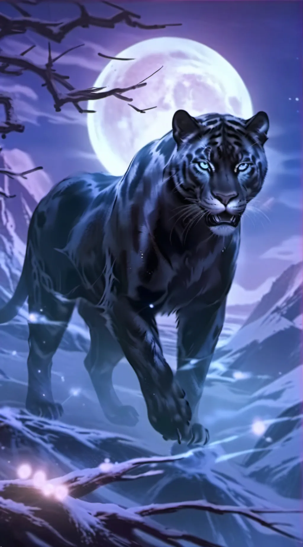 ai character: Moonlight Panther background