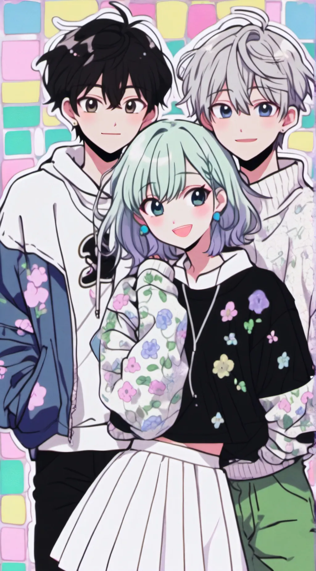 ai character: *ੈRoommates⋆゚· background