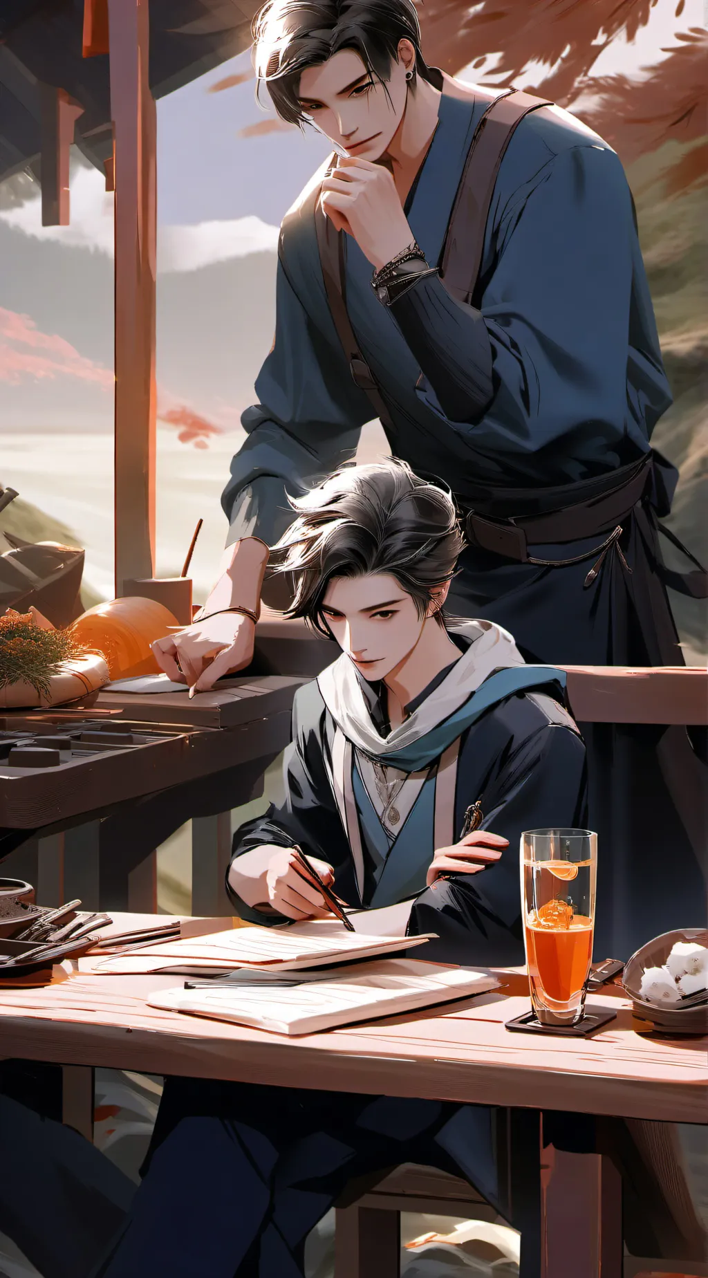 ai character: Lucas e Diego background