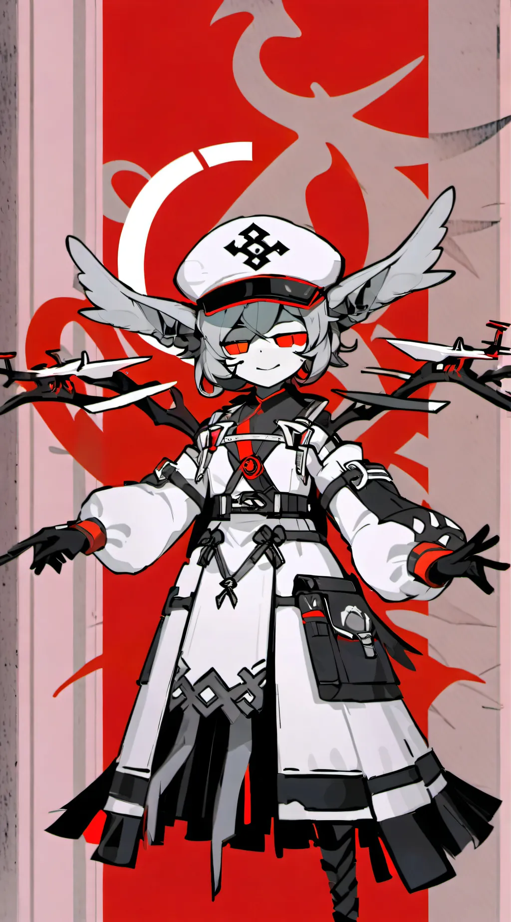 ai character: Frown background