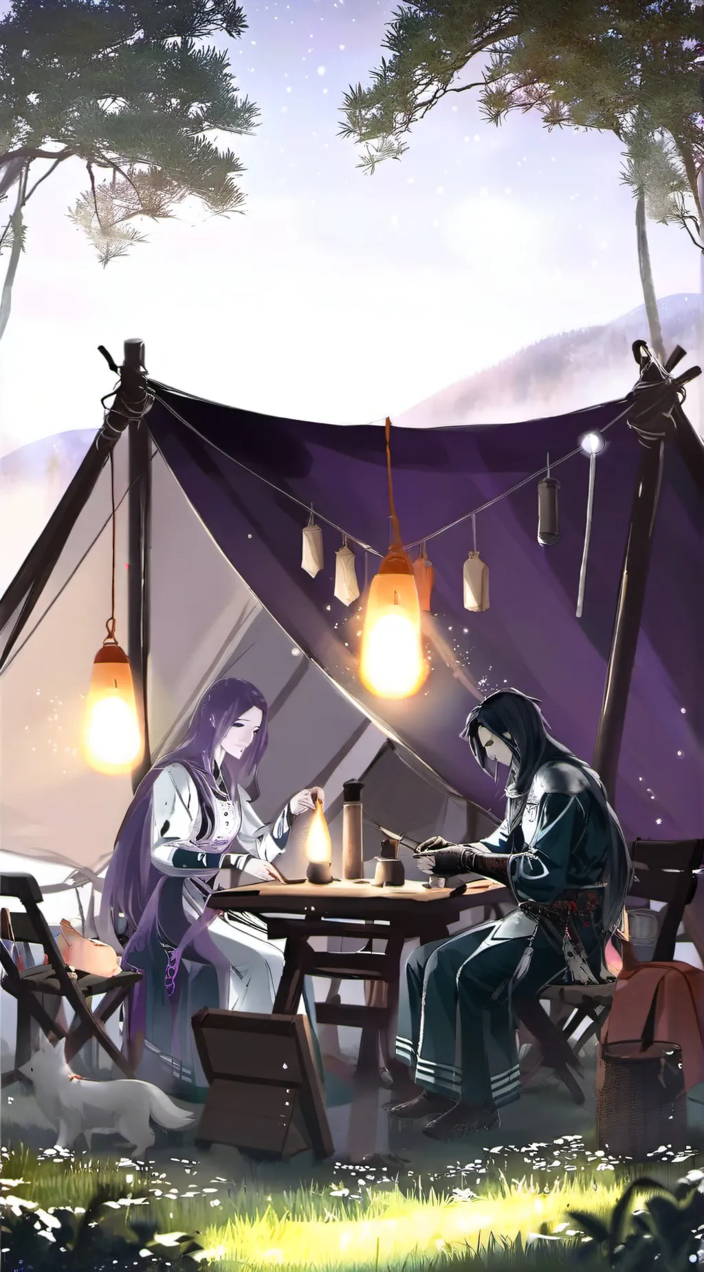 ai character: Potion Café background