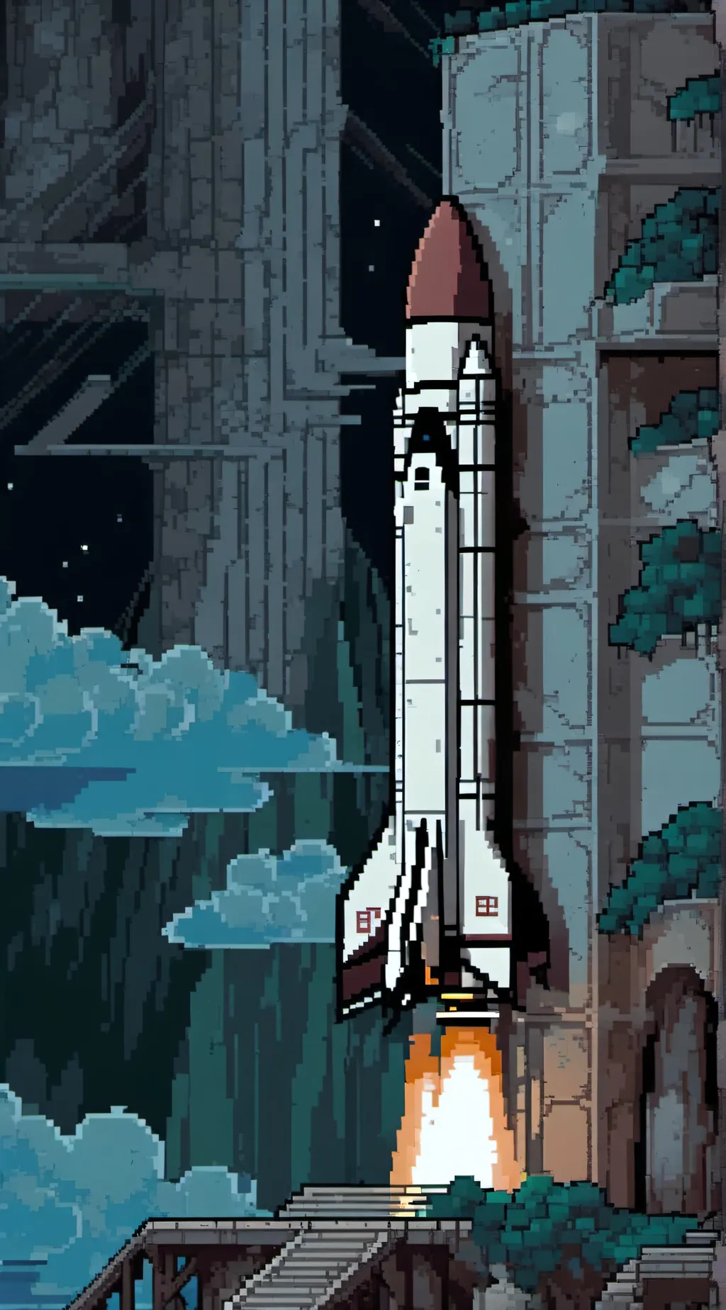 ai character: Saturn v girl  background