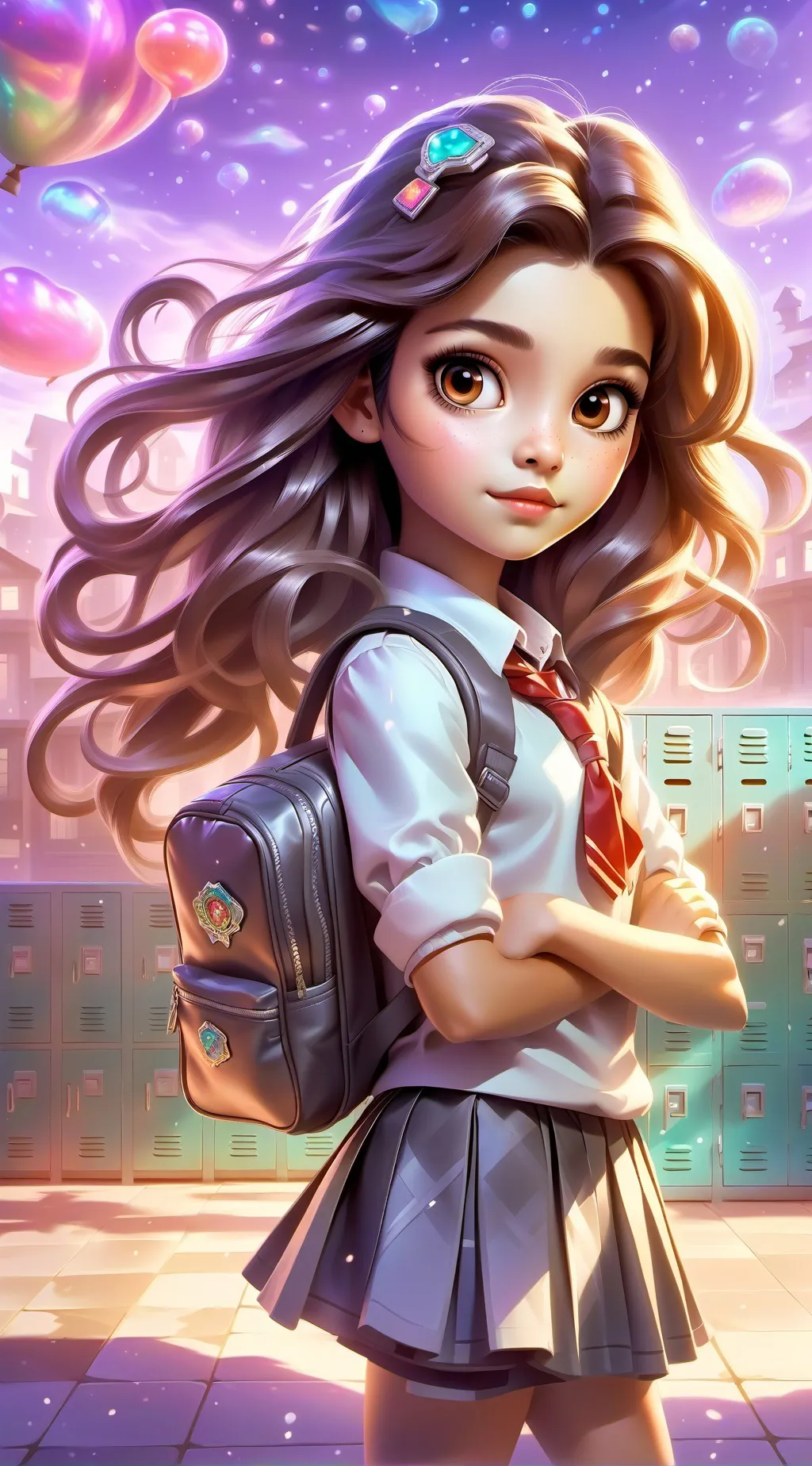 ai character: School fight background