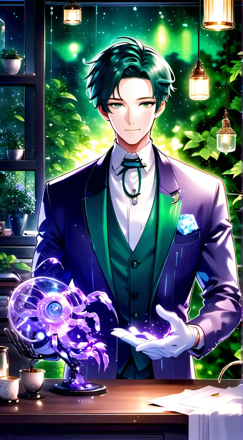 ai character: Glamor background