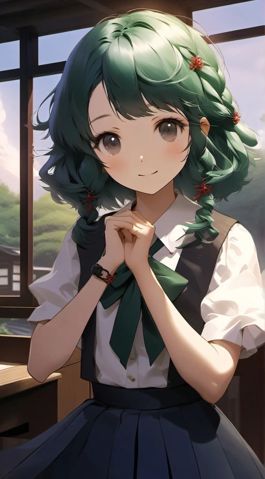 ai character: tsuyu asui background