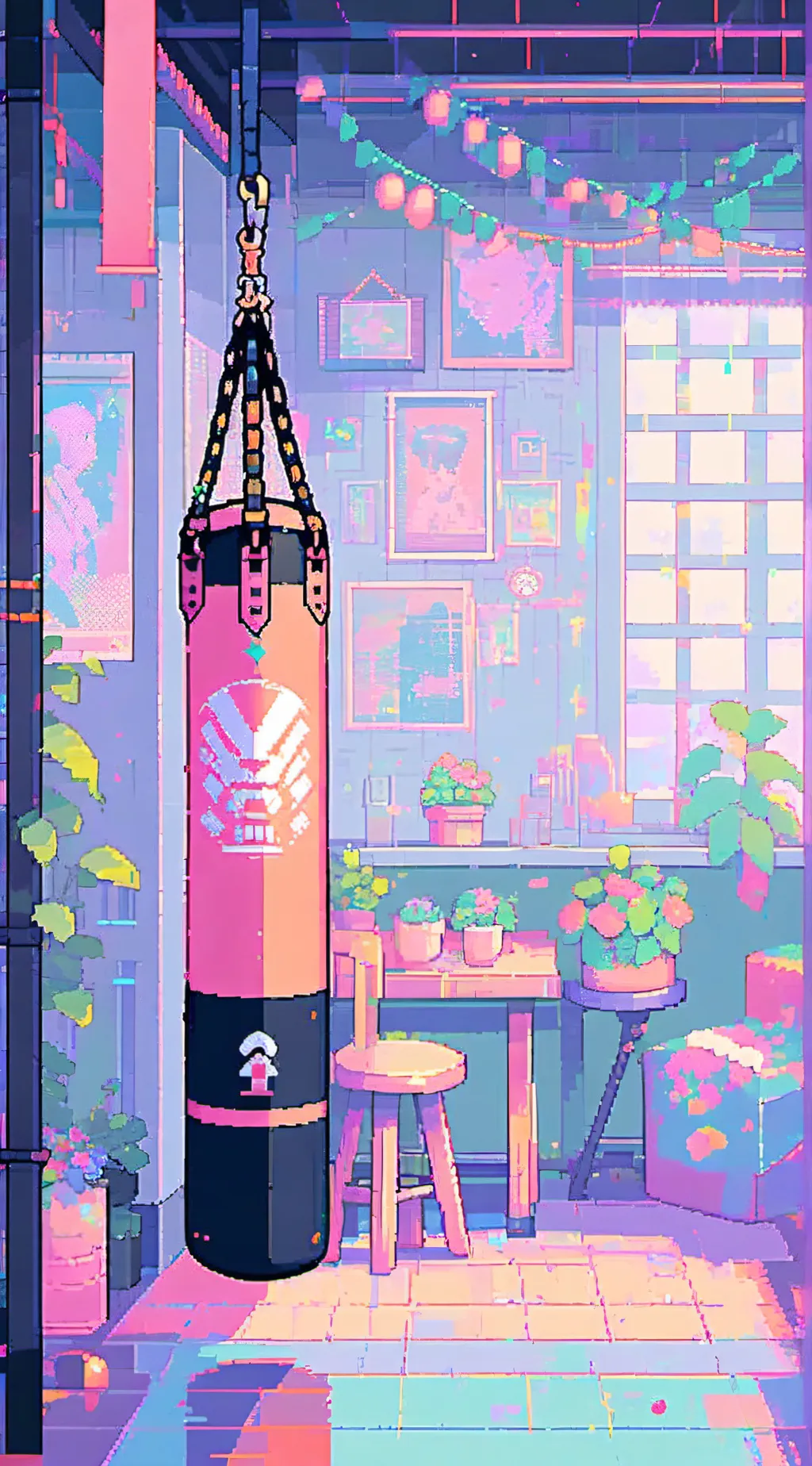 ai character: Punching bag￼ background