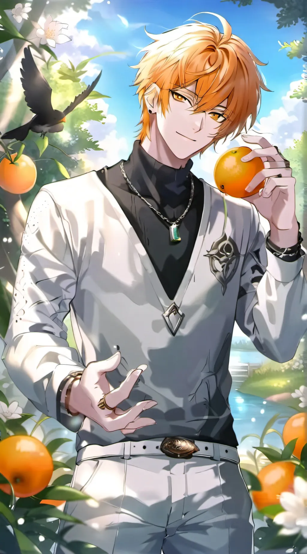 ai character: Tangerine background