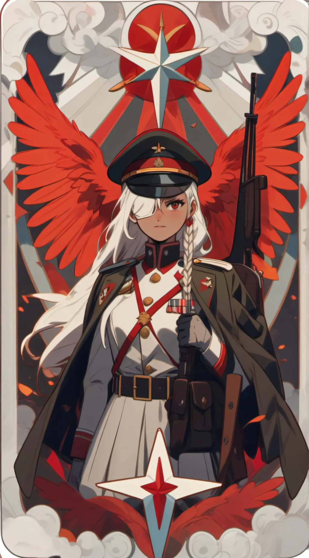 ai character: Countryhumans War background