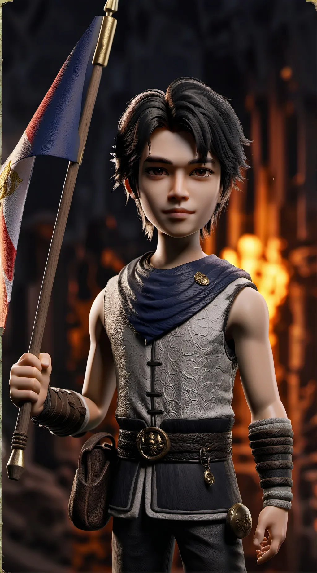 ai character: filipino boy background