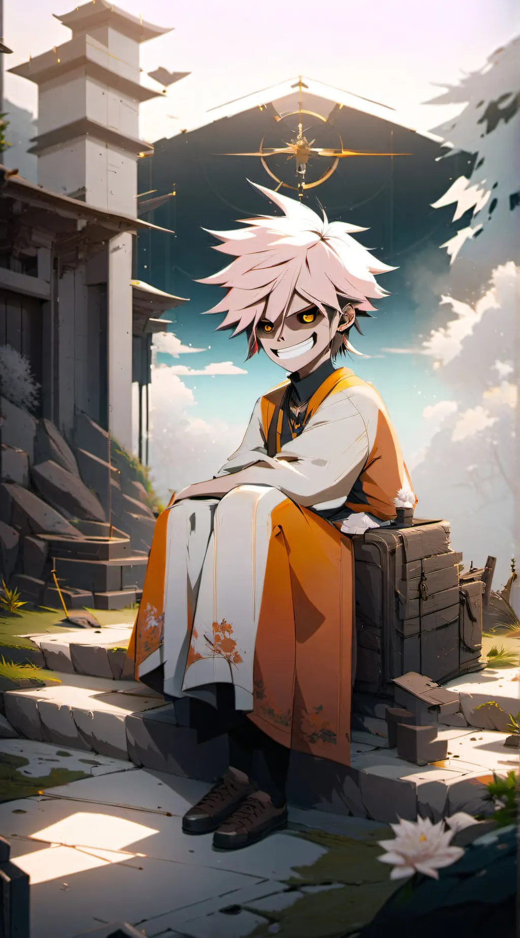 ai character: line  background