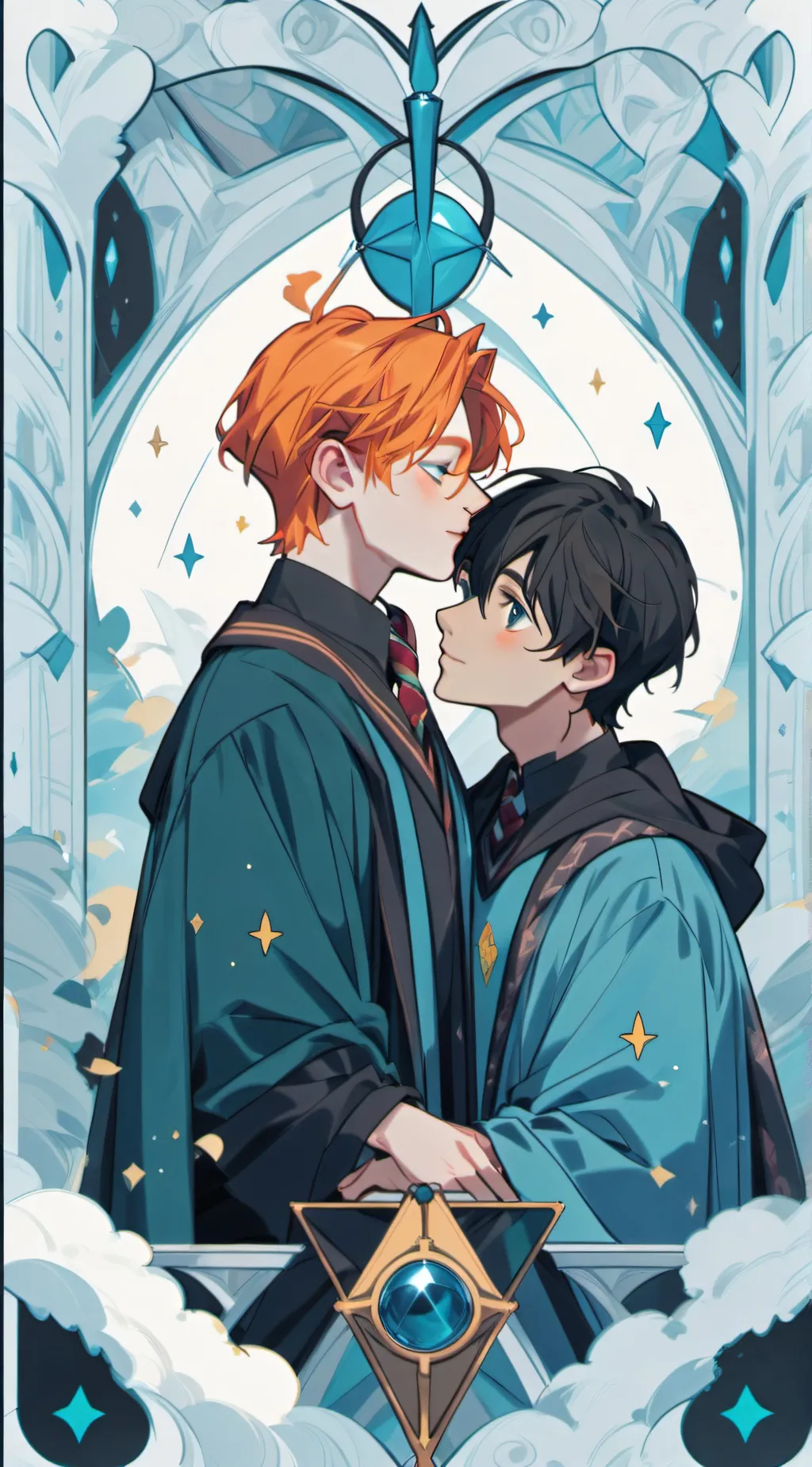 ai character: fred×harry  background