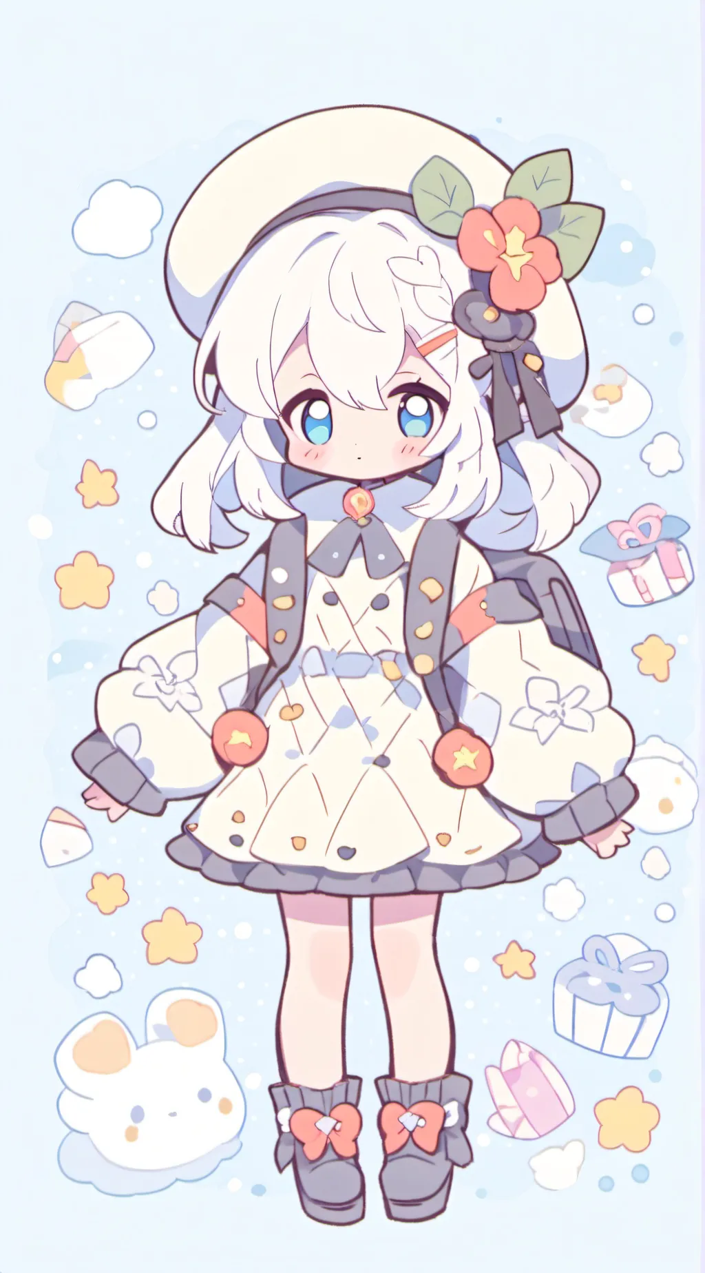 ai character: Cute  background