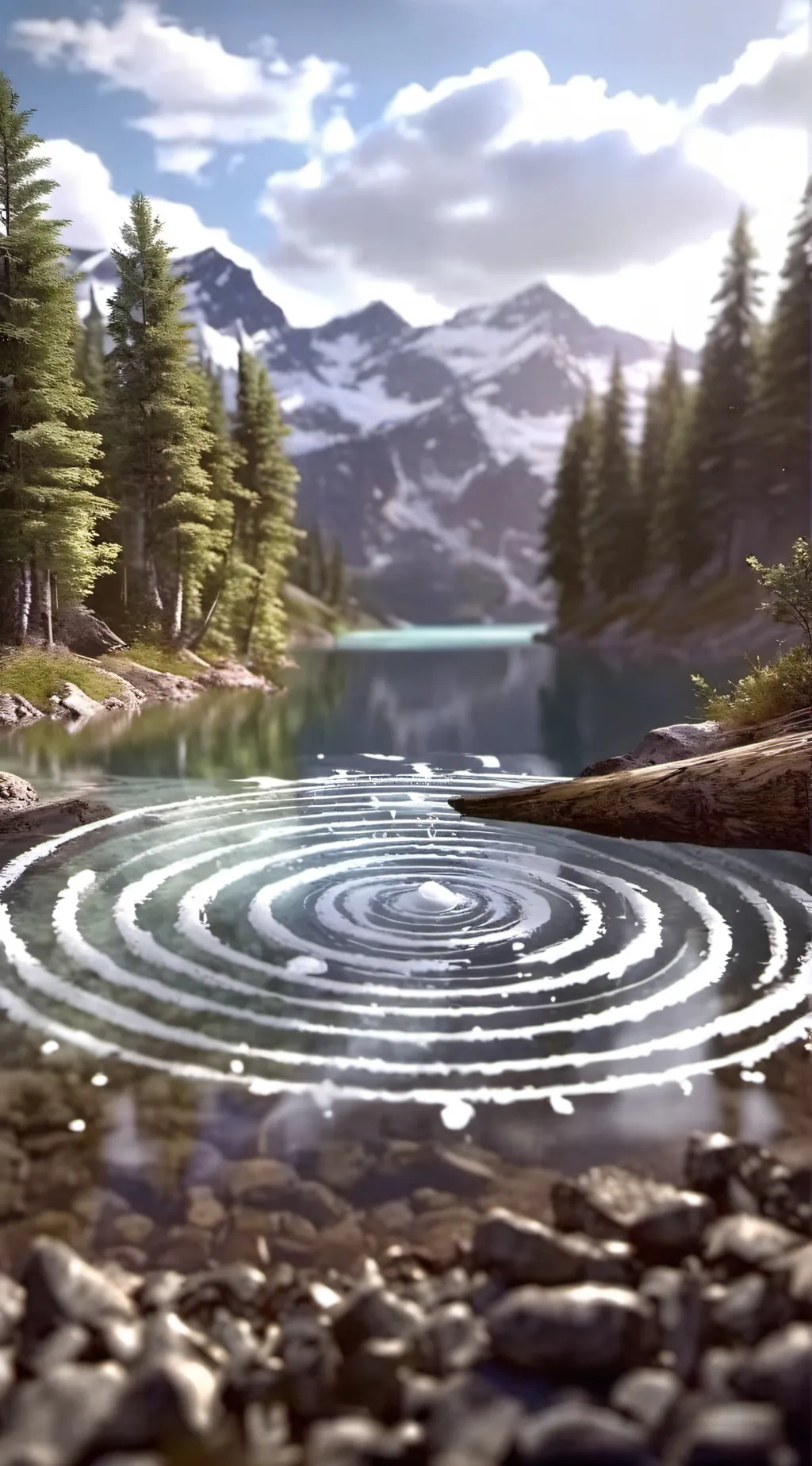 ai character: The lake portal background