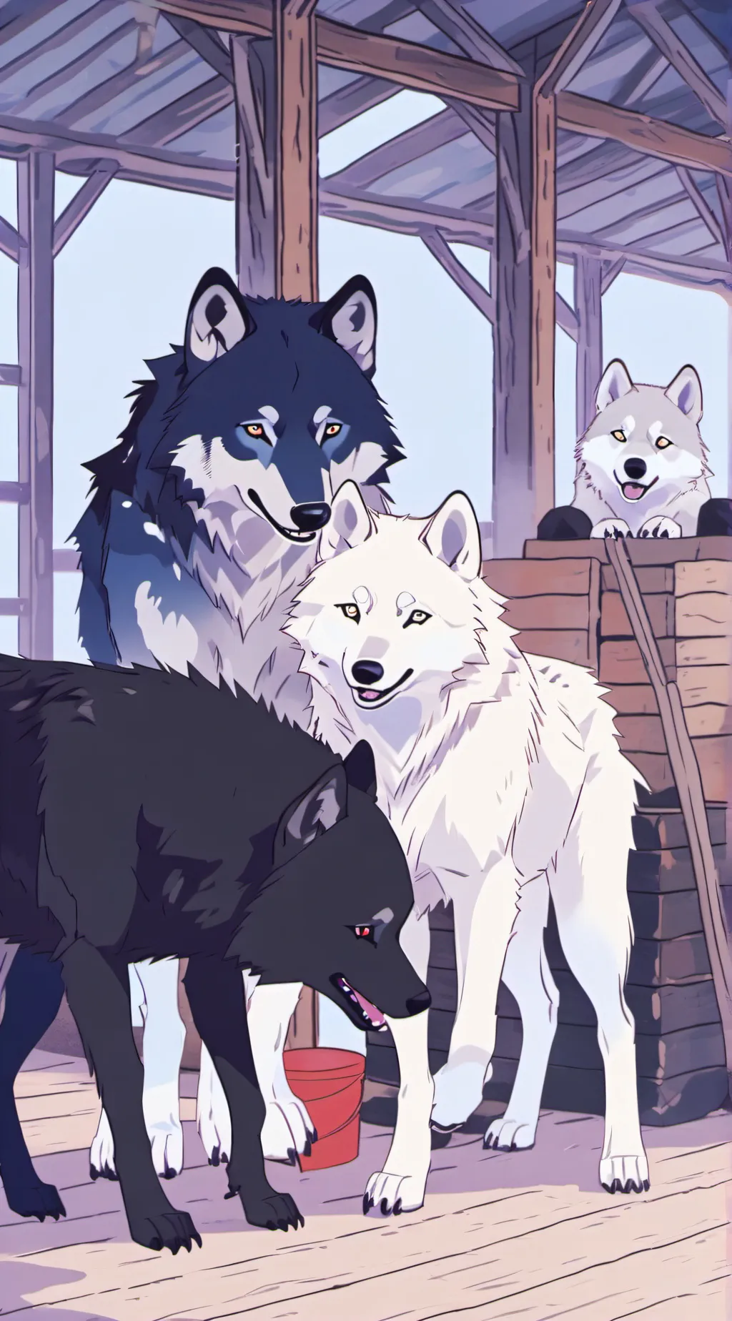 ai character: Wolf Riding background