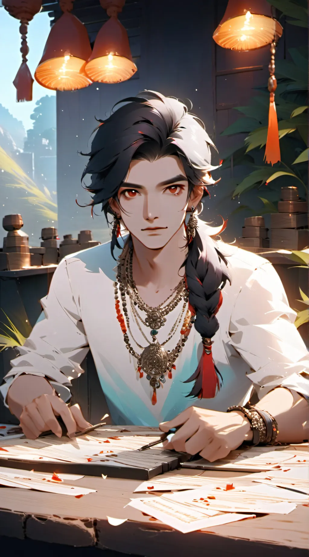 ai character: Indian scammer background