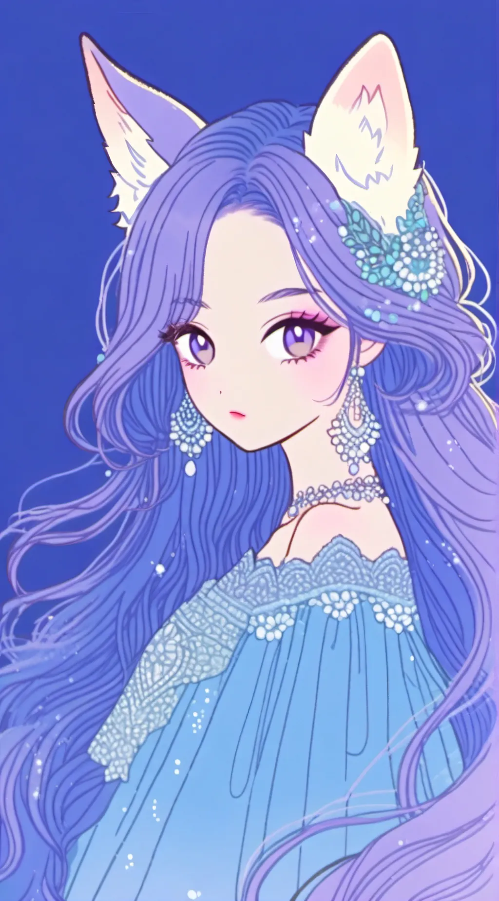 ai character: fox girl background