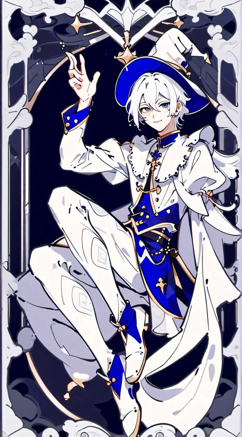 ai character: jester x King background