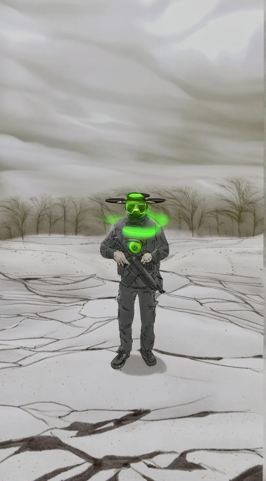 ai character: murder drones  background