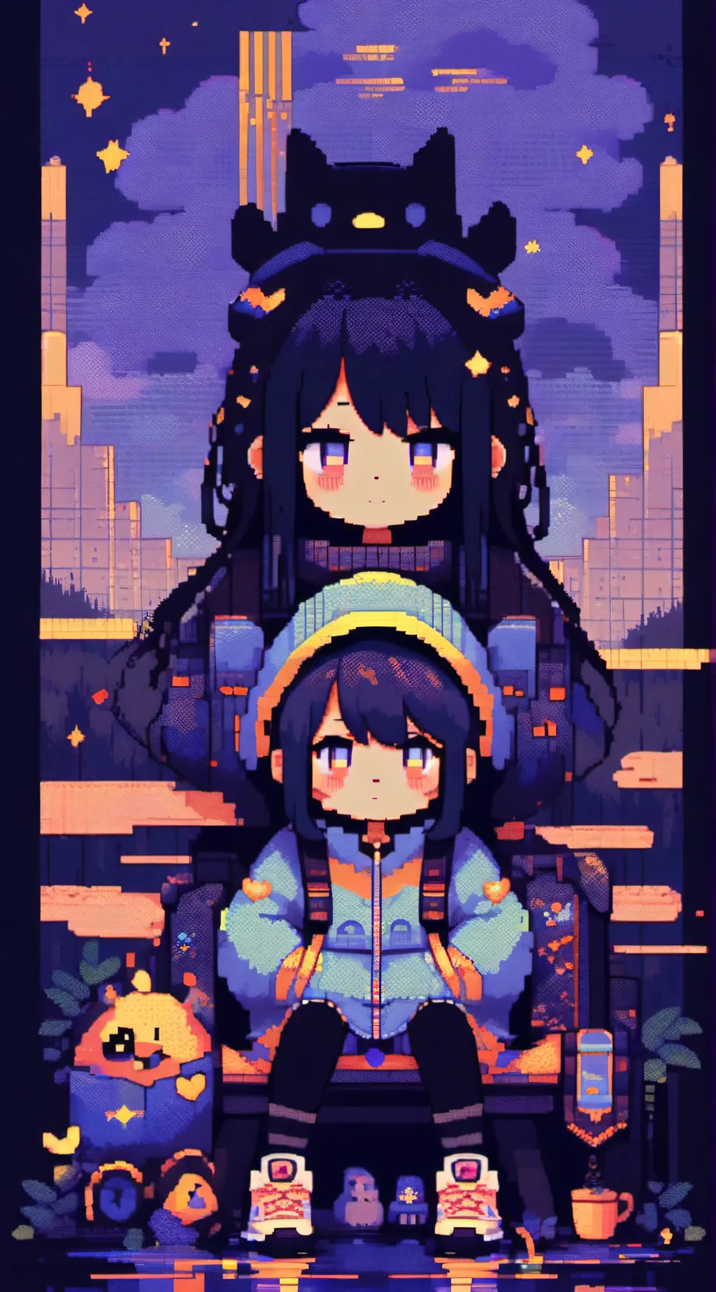 ai character: lunarfromitsfunneh background