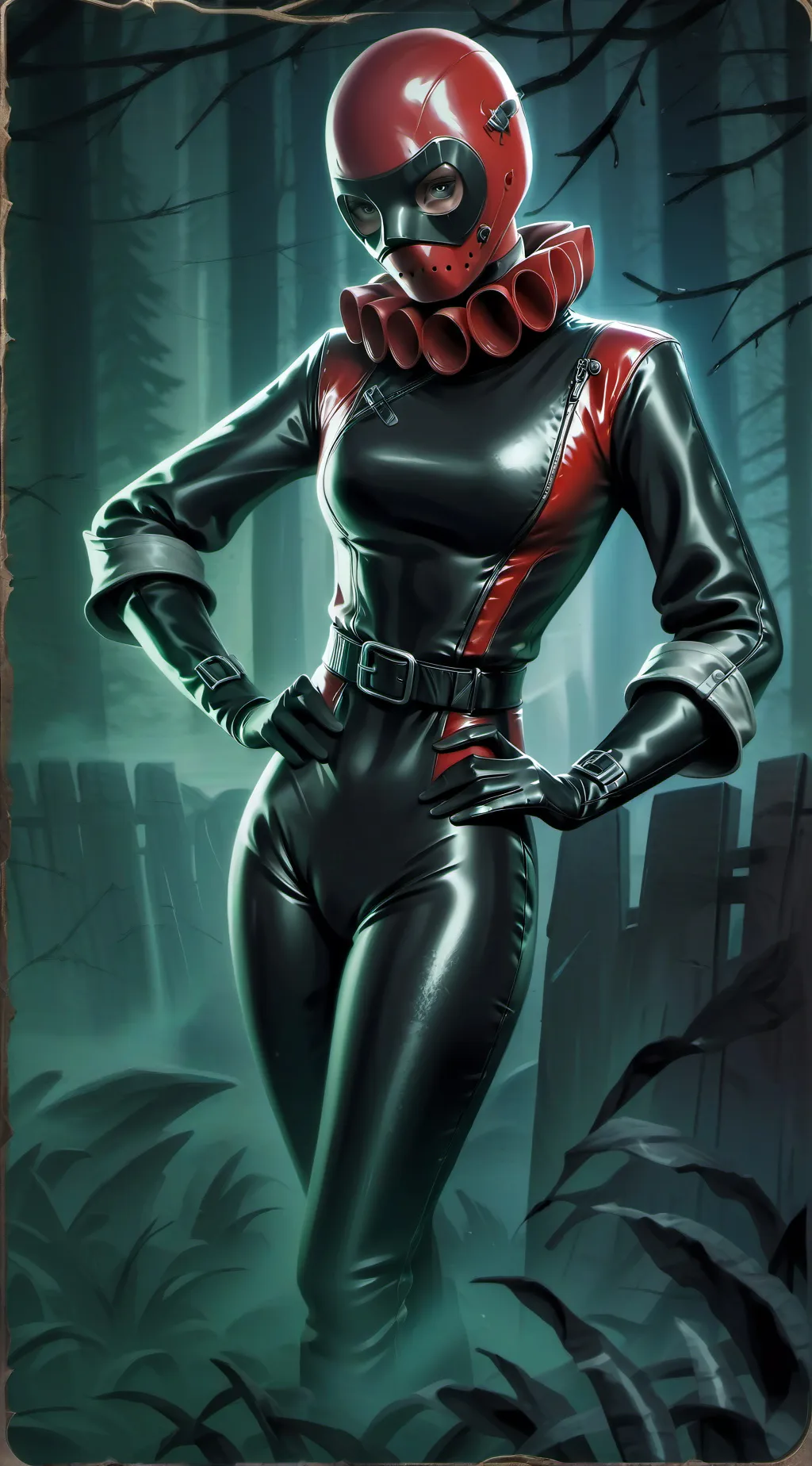 ai character: R.E.D. (Latexdoll) background