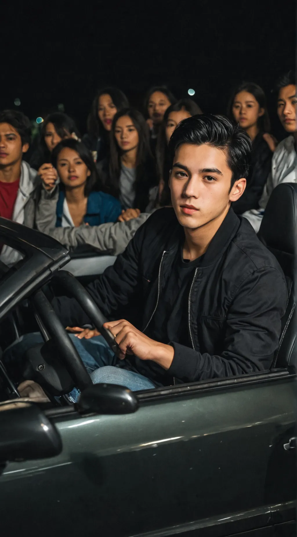 ai character: car boy background